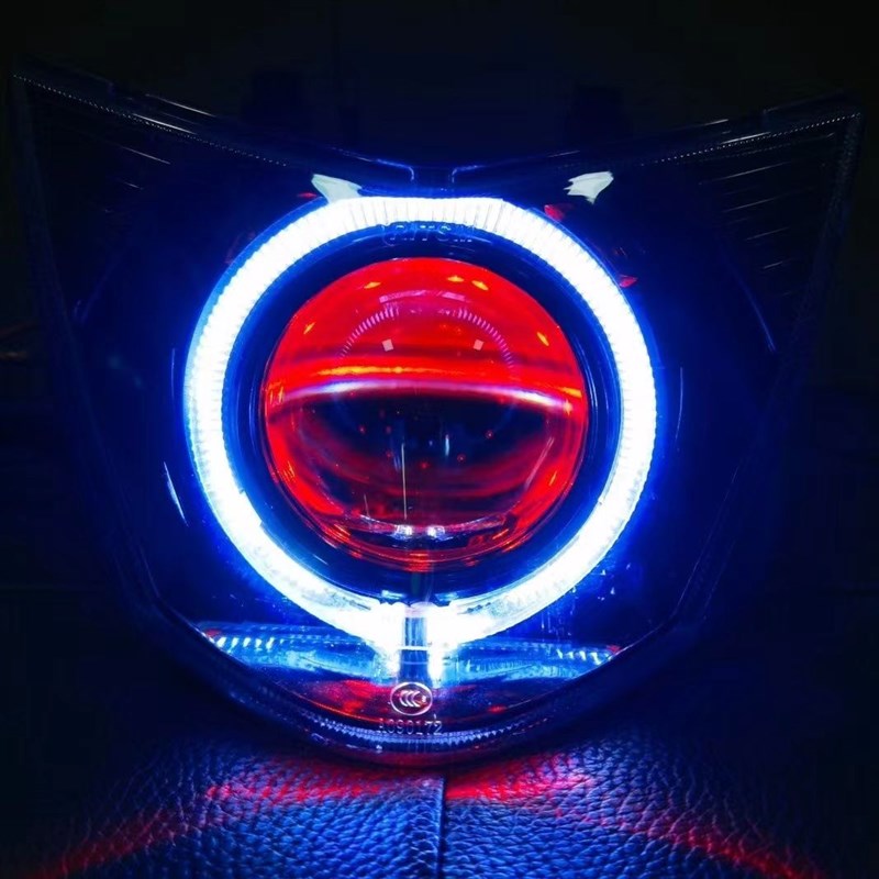 鬼一新款75W双光LED透镜65W透镜自带风扇秒启动可调APP恶魔眼直上