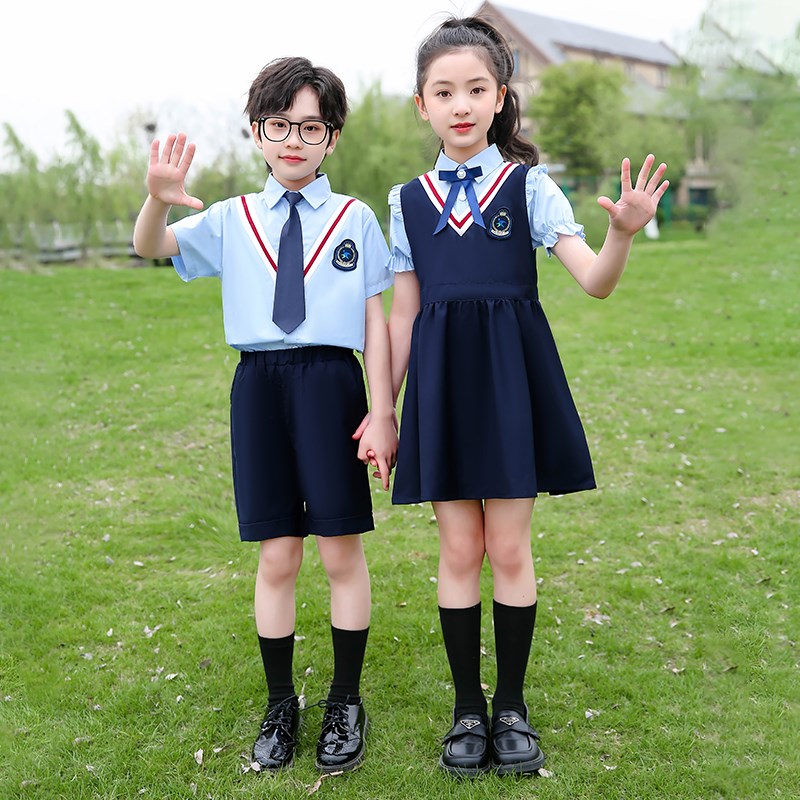 幼儿园园服毕业照英伦风班服表演六一儿童诗歌朗诵大合唱演出服夏