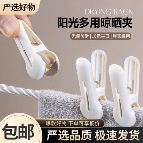 德国品质阳台无痕晾晒夹晒袜子内衣内裤毛巾多功能防风塑料PP夹子