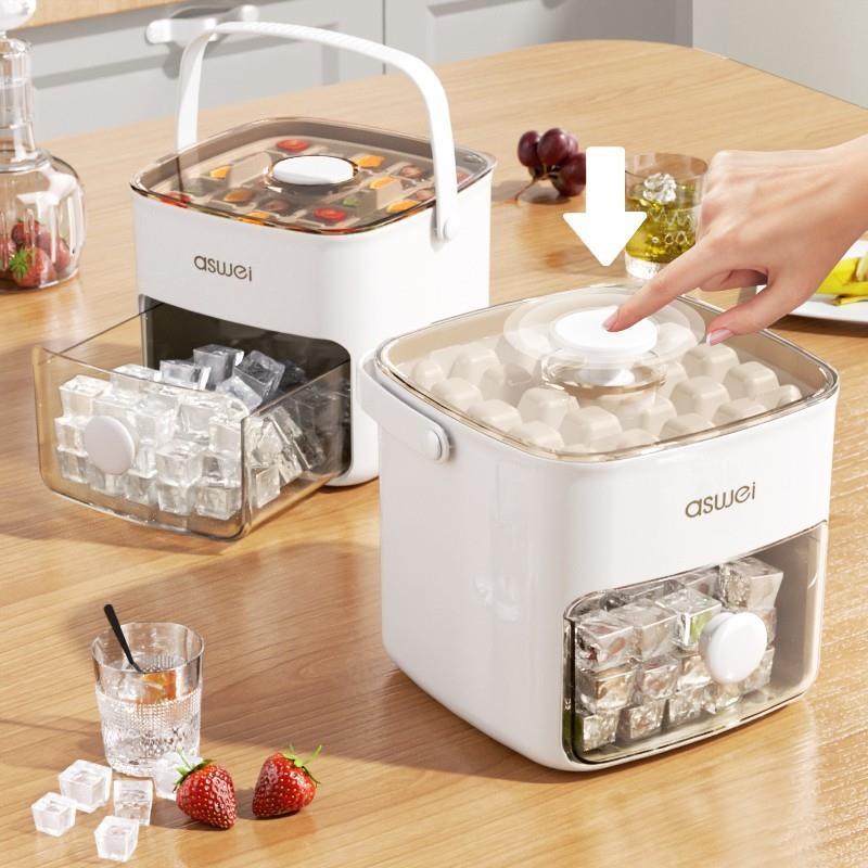 日本按压冰格冰块模具制冰盒冻冰球神器磨具大容量储冰家用食品级