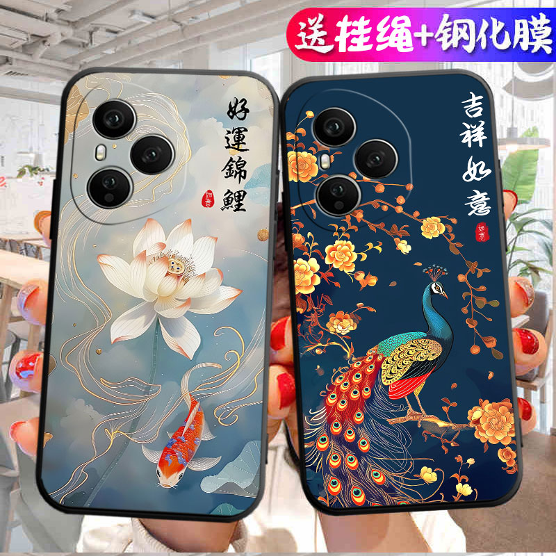 适用于荣耀400手机壳400pro中国风 DNN-AN00防摔 dnn-ano0全包边dnp-an0o卡通honor4o0pro网红400潮吉祥如意