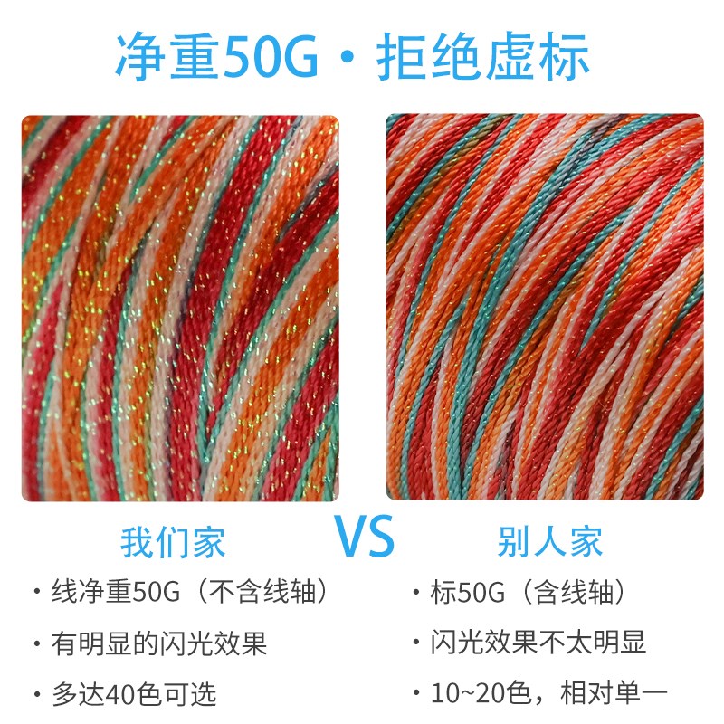 高端星空线 线段染 9股幻彩段染股线 线手錬编织手绳绕线 线材料
