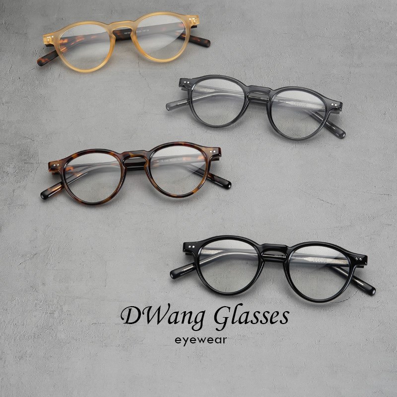 日系复古高级磨砂透色镜框潮简约铆钉男女个性防蓝光学院近视眼镜