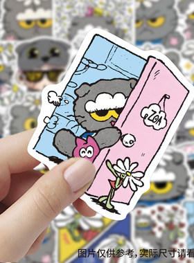 60张zoa小猫贴纸可爱卡通小女孩儿童装饰水杯行李箱防水封口贴画