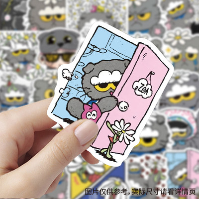 60张可爱小猫防水封口贴纸