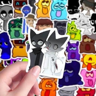 216张sprunki节奏盒子贴纸卡通绘画日常创意diy手机ipad贴画防水