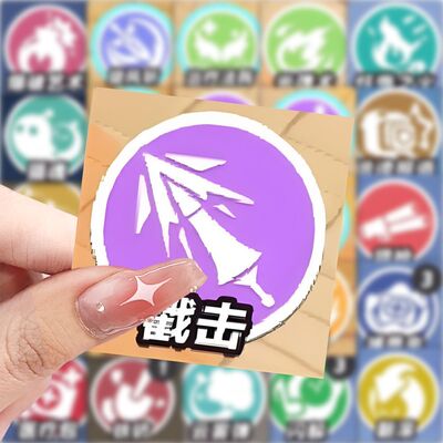188张蛋仔派对技能图标贴纸卡通游戏笔记本装饰贴画手机手账贴纸