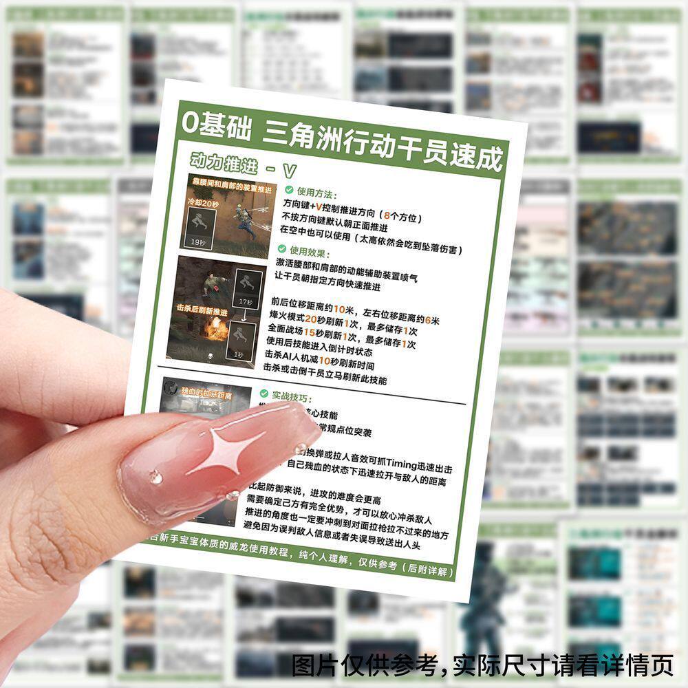 189新款三角洲行动基础教学贴纸DIY乌鲁鲁威龙蜂医抽象贴画ins