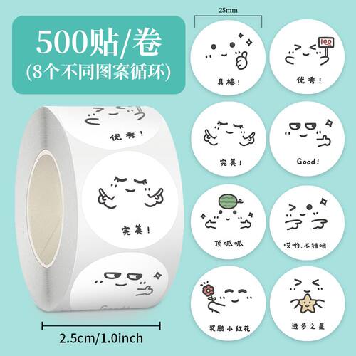 简笔画表情表扬奖励贴