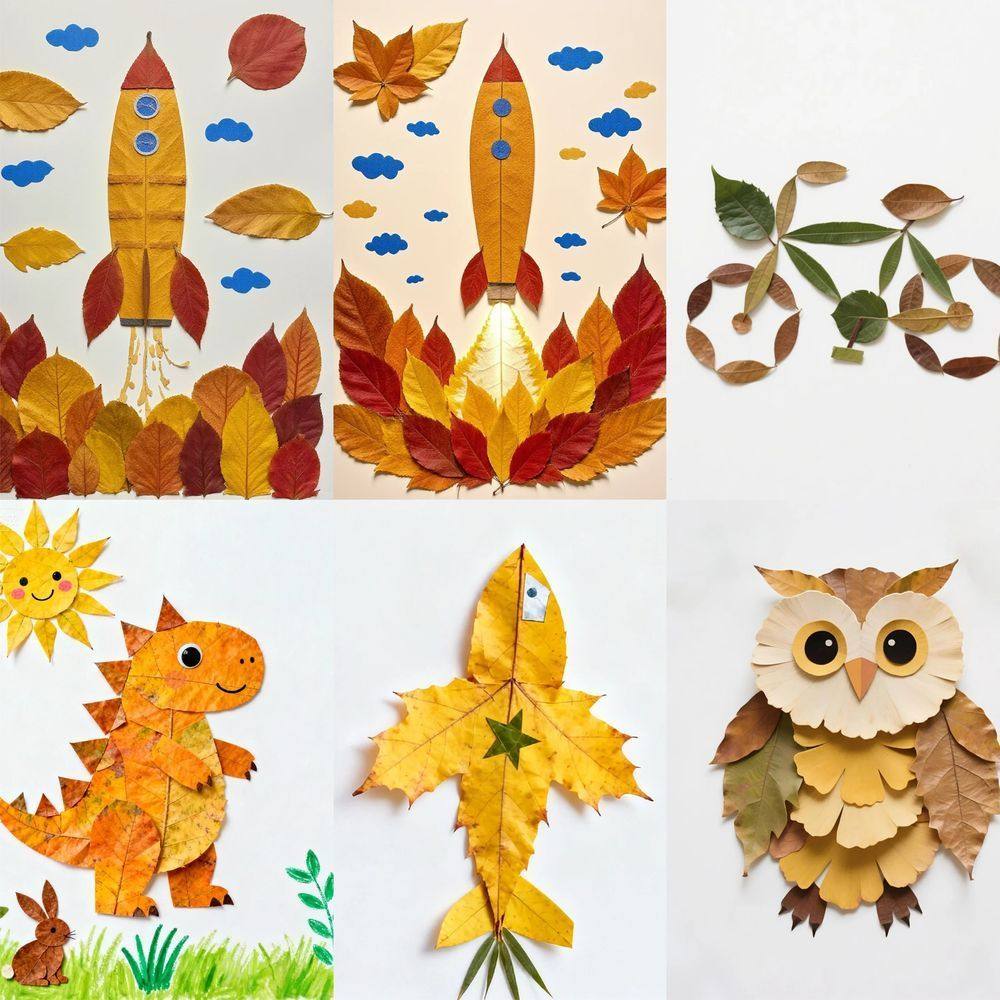 300张树叶卡通简笔画贴纸创意趣味可爱diy装饰笔记本手机壳贴画