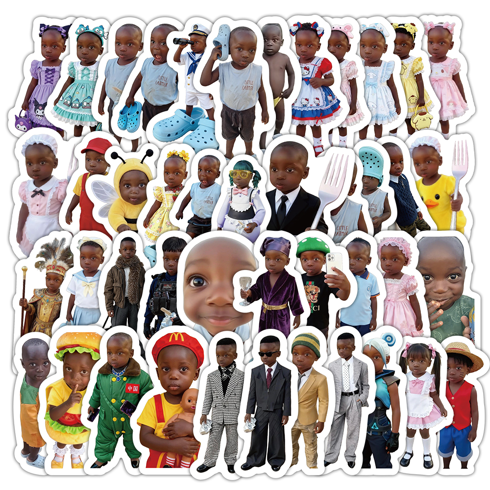 百变非洲十二少贴纸搞笑趣味表情