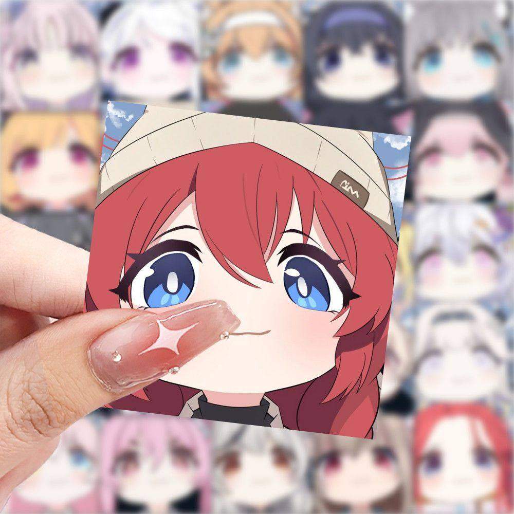 118张蔚蓝档案铸币大头贴纸可爱二次元diy装饰手账手机壳防水贴