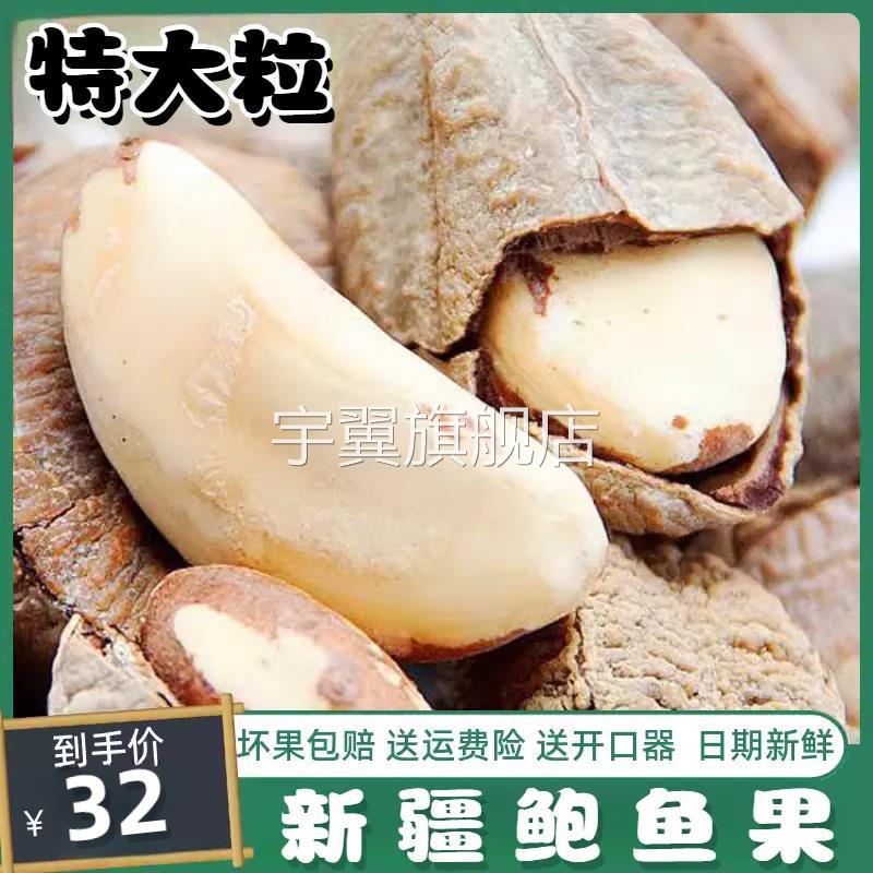 新疆沙漠鲍鱼果仁原味生熟干果零食特大粒500g特产炒货巴西果零食图片