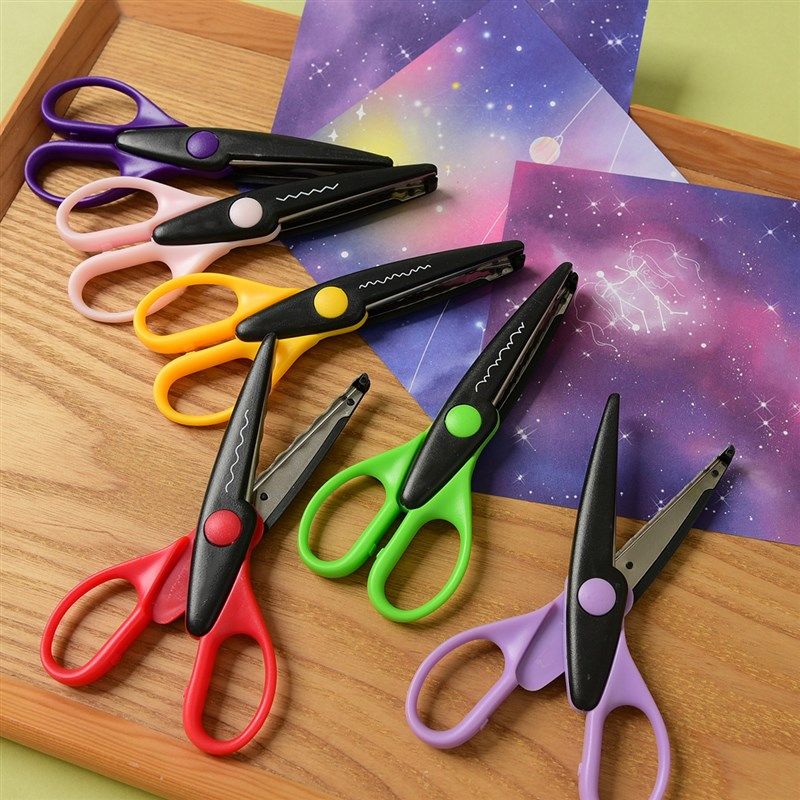 六把装 儿童花边剪刀 圆头防剪手 幼儿园美术波浪手工刀 剪纸刀,文具电教/文化用品/商务用品,剪刀,淘宝优惠券,粉丝福利购,淘宝优惠卷