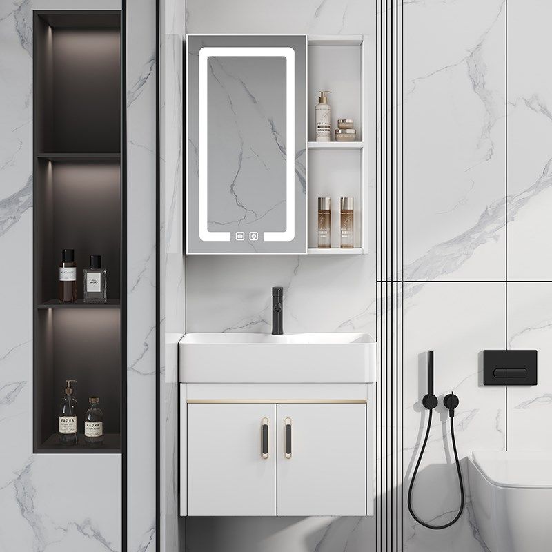 小户型蜂窝铝浴室柜一体盆组合洗手盆窄边小尺寸洗漱台悬挂洗脸盆,家装主材,浴室柜组合,淘宝优惠券,粉丝福利购,淘宝优惠卷