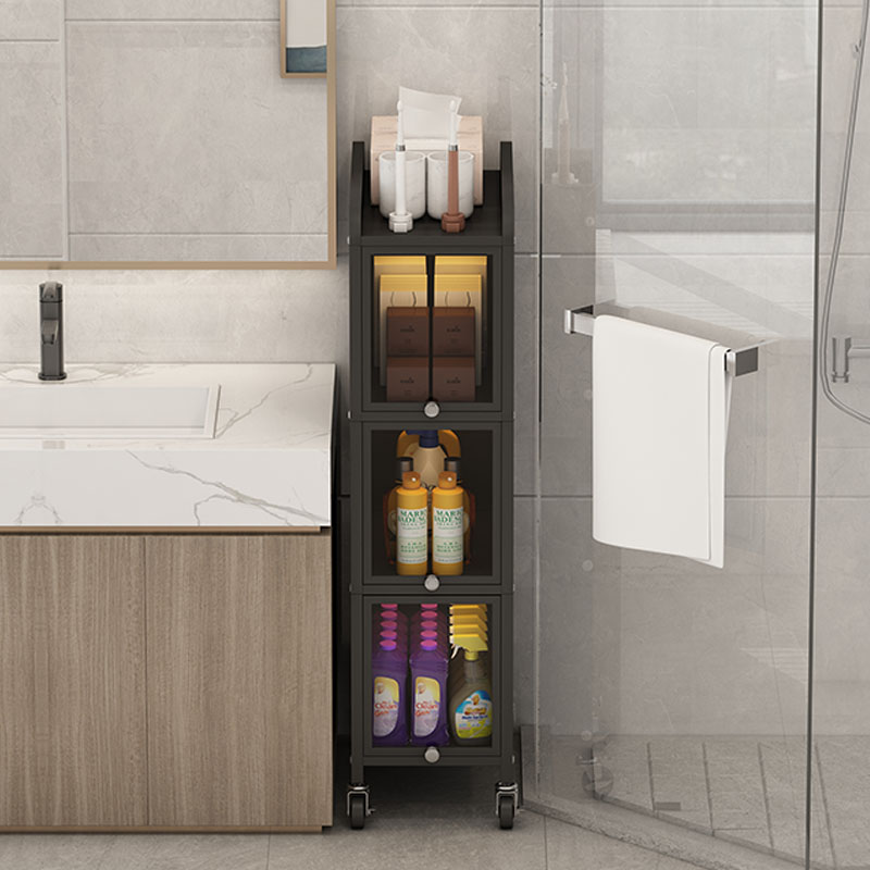 20/25/30cm宽化妆室夹缝置物架落地多层洗手台旁极窄缝隙收纳柜子