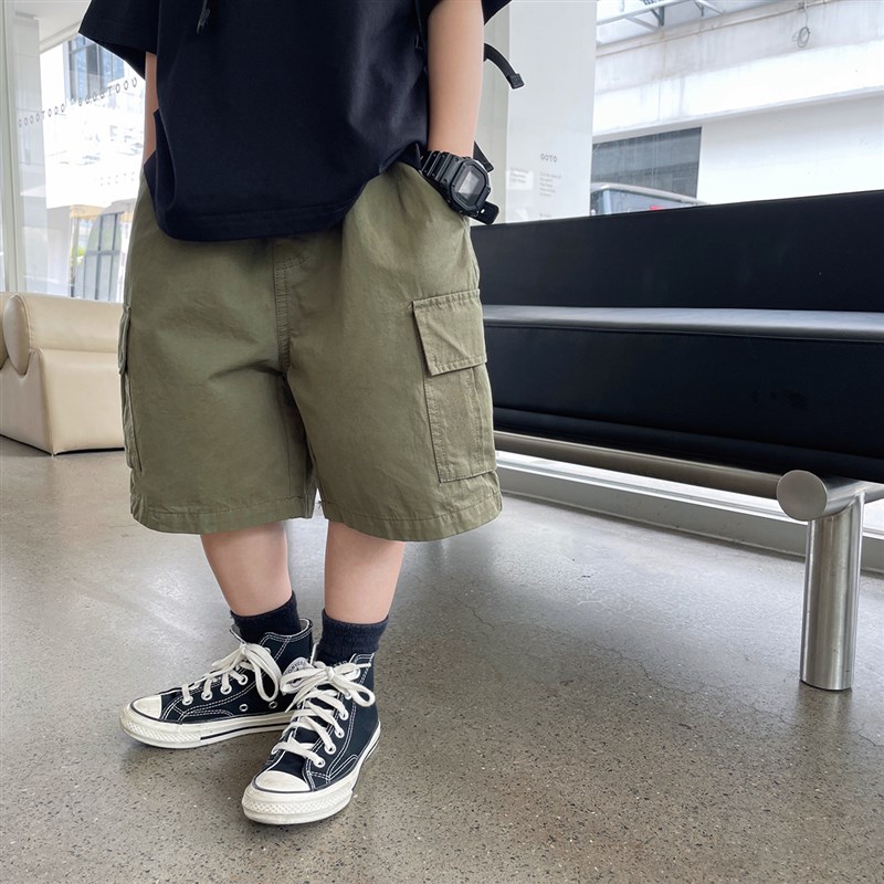 男童短裤儿童工装裤男o孩夏款裤子夏季薄款男小童夏装五分裤中裤