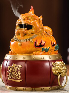 高档黄铜工艺品招财貔貅香炉茶室桌面摆件家居客厅装饰商务礼品