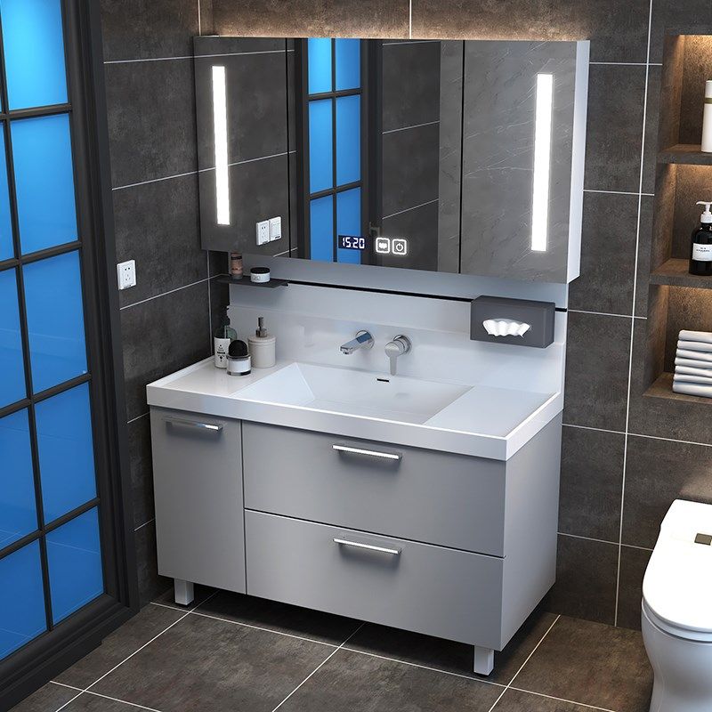 日式落地连体浴室柜组合简约卫生间洗漱台洗手池洗脸面盆智能卫浴,家装主材,浴室柜组合,淘宝优惠券,粉丝福利购,淘宝优惠卷