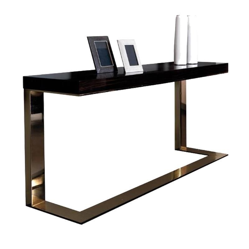 新品不锈钢条案台欧式简约隔断桌新古典客厅玄关桌后现代装饰台