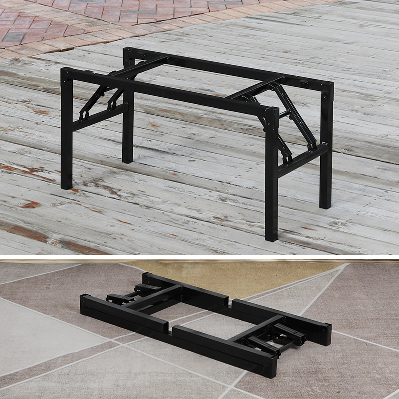 长方形桌架子 折叠餐桌架脚支架 桌子腿 饭桌脚架子 小桌支架 铁