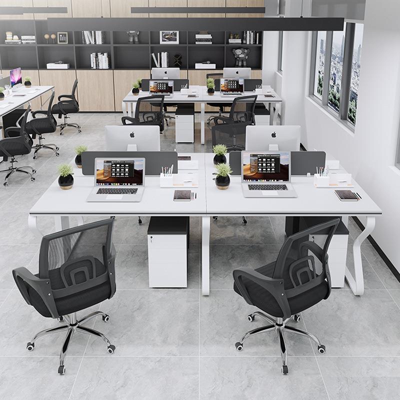 蝴蝶办公桌简约现代办公家具创意组合条形会议桌阅览桌侧翻办公桌