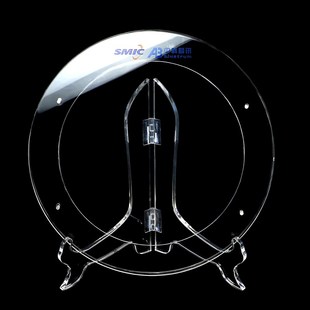 晶片金属板商品展示架 产品陈列架 晶圆装饰摆件硅片展会展品架