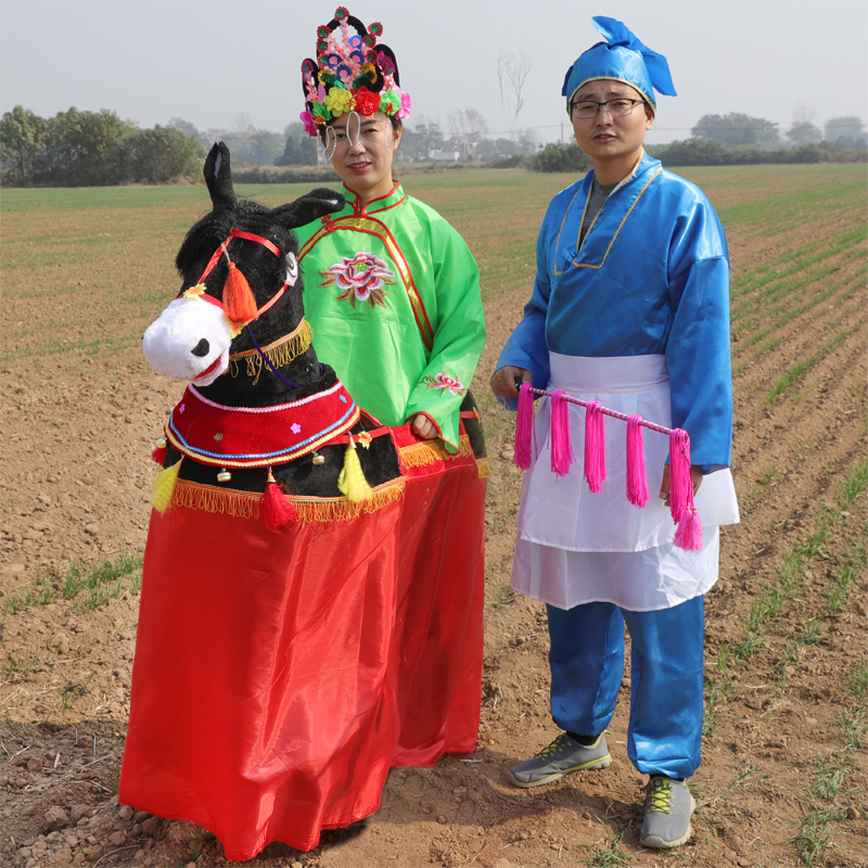 跑毛驴民俗社火表演道具赶马小毛驴舞蹈演出闹元宵小跑驴舞龙舞狮