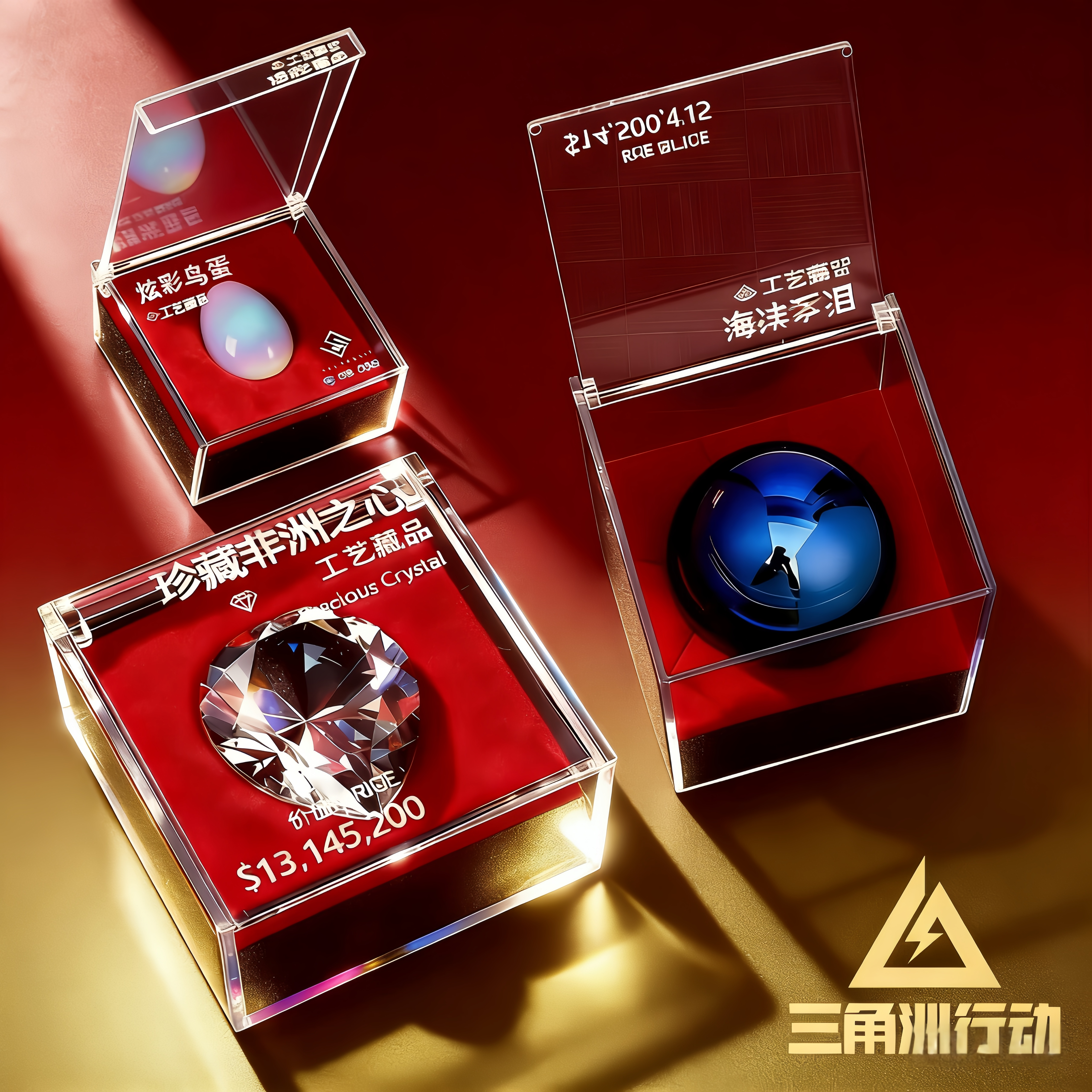 官方正版三角洲行动周边非洲之心海洋之泪大红模型手办摆件送礼物图片