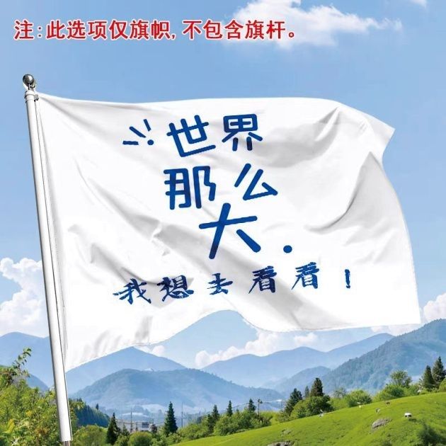 世界那么大我想去看看大旗登山应援旗爬山旗帜演唱会音乐节定制旗