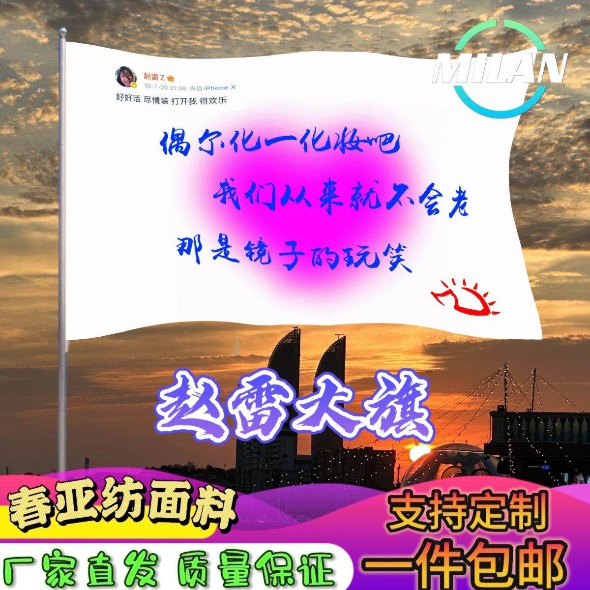 赵雷应援大旗音乐节摇滚