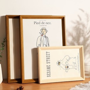 实木相框木质挂墙画框拼图复古油画框装裱摆台