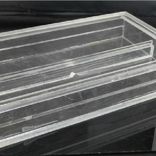 透明 2片装 避光湿盒黑色 有机玻璃免疫组化湿盒片 载玻片湿盒