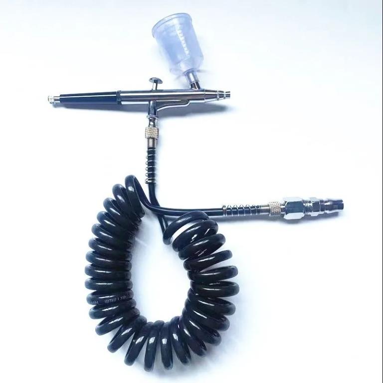 喷笔专用空压机公头气管喷枪喷漆笔软管连接管气泵快接头1/8编织