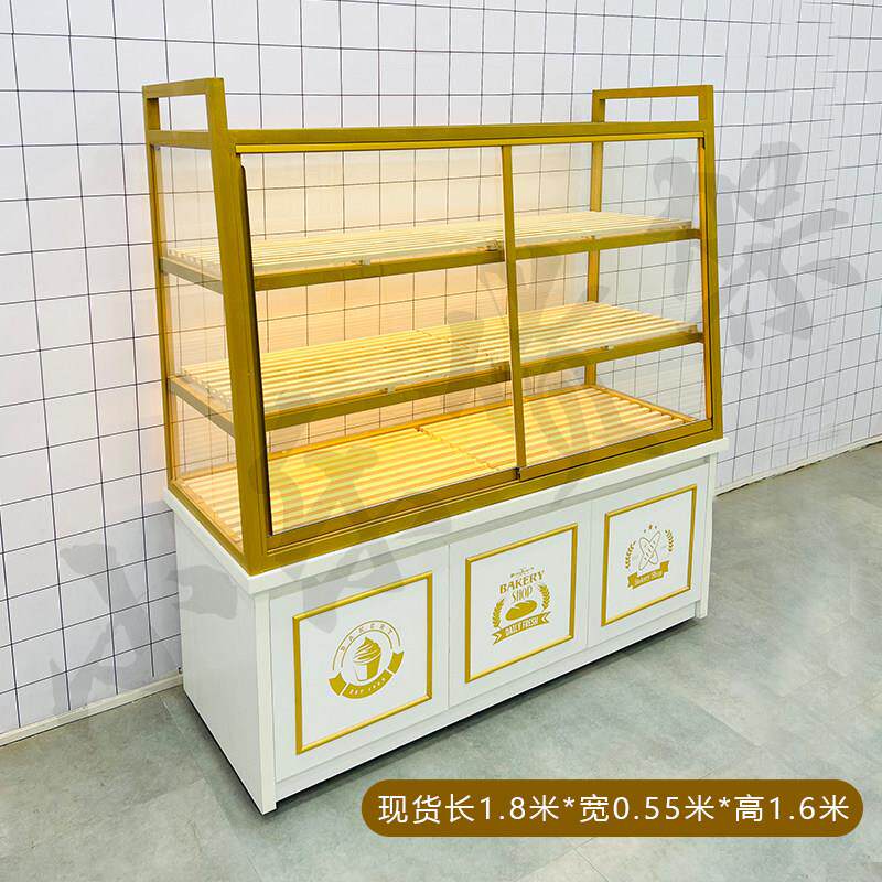 面包店蛋糕店面包柜中岛柜边柜展示柜边岛柜玻璃移门陈列展示货架