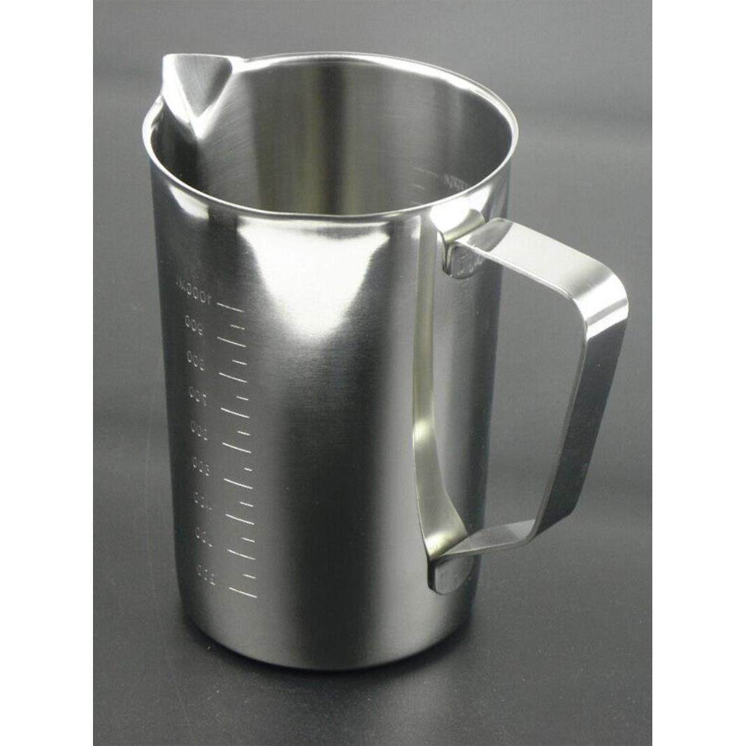 特厚304不锈钢量杯带凸刻度3L 耐高温量杯 尖嘴量筒量水杯3000ml