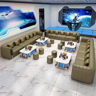 商用卡座沙发定制主题餐厅U型L型卡座茶几组合歌厅清吧会所包厢