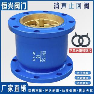HC41X-16法兰消音消音止回阀立式卧式碳钢止逆阀DN80 100 150 200