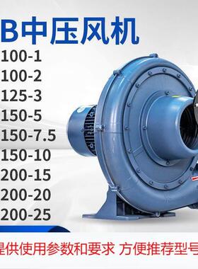 TB200-20干燥机送风风机15000W透浦式中压风机15KW炉助燃鼓风机厂