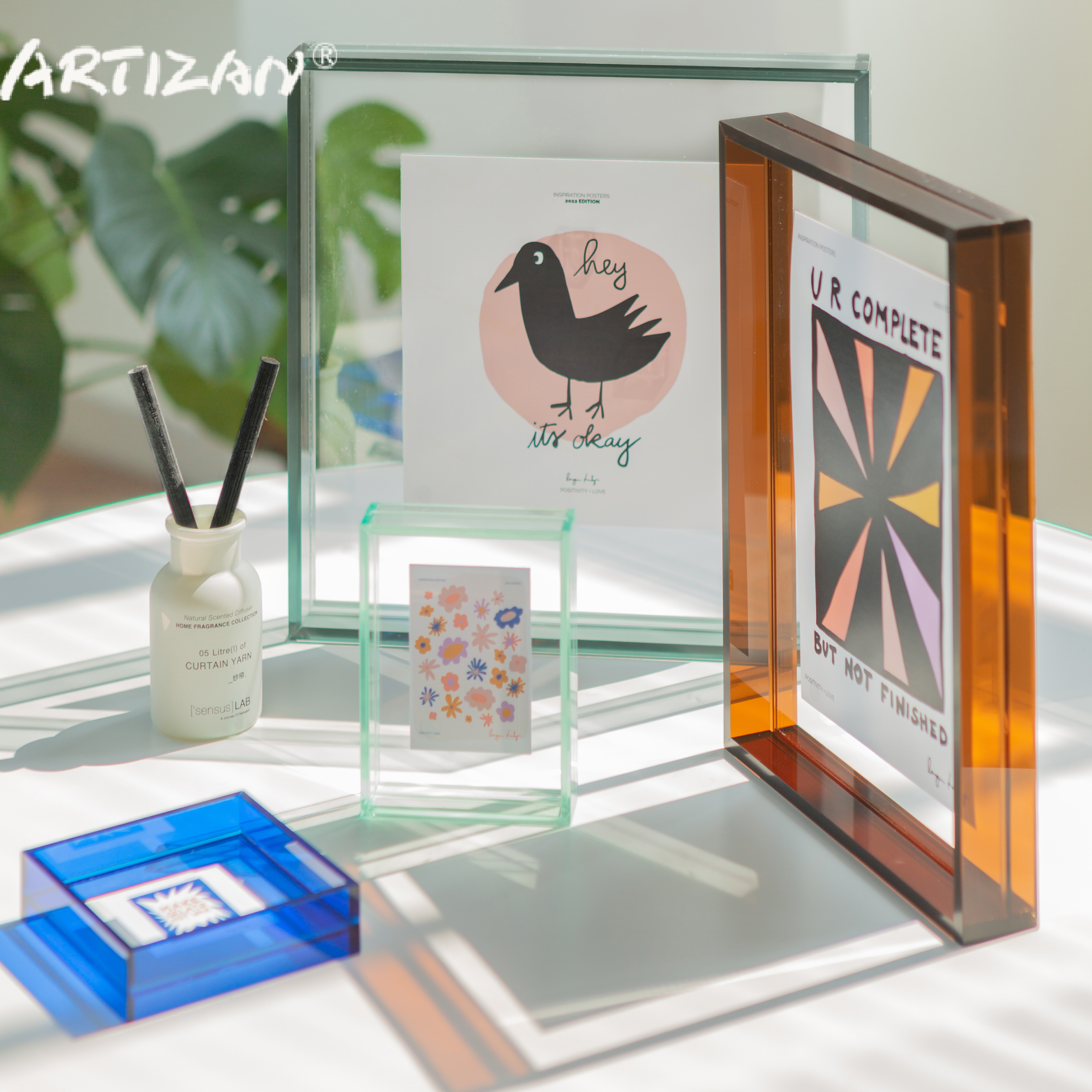 创意海报a4画框压克力透s明展示框打印照片做成相框a3桌面摆台挂
