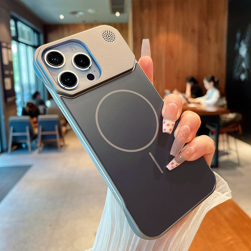 适用iPhone16香薰AG磨砂磁吸无边框苹果15promax超薄裸机感手机壳