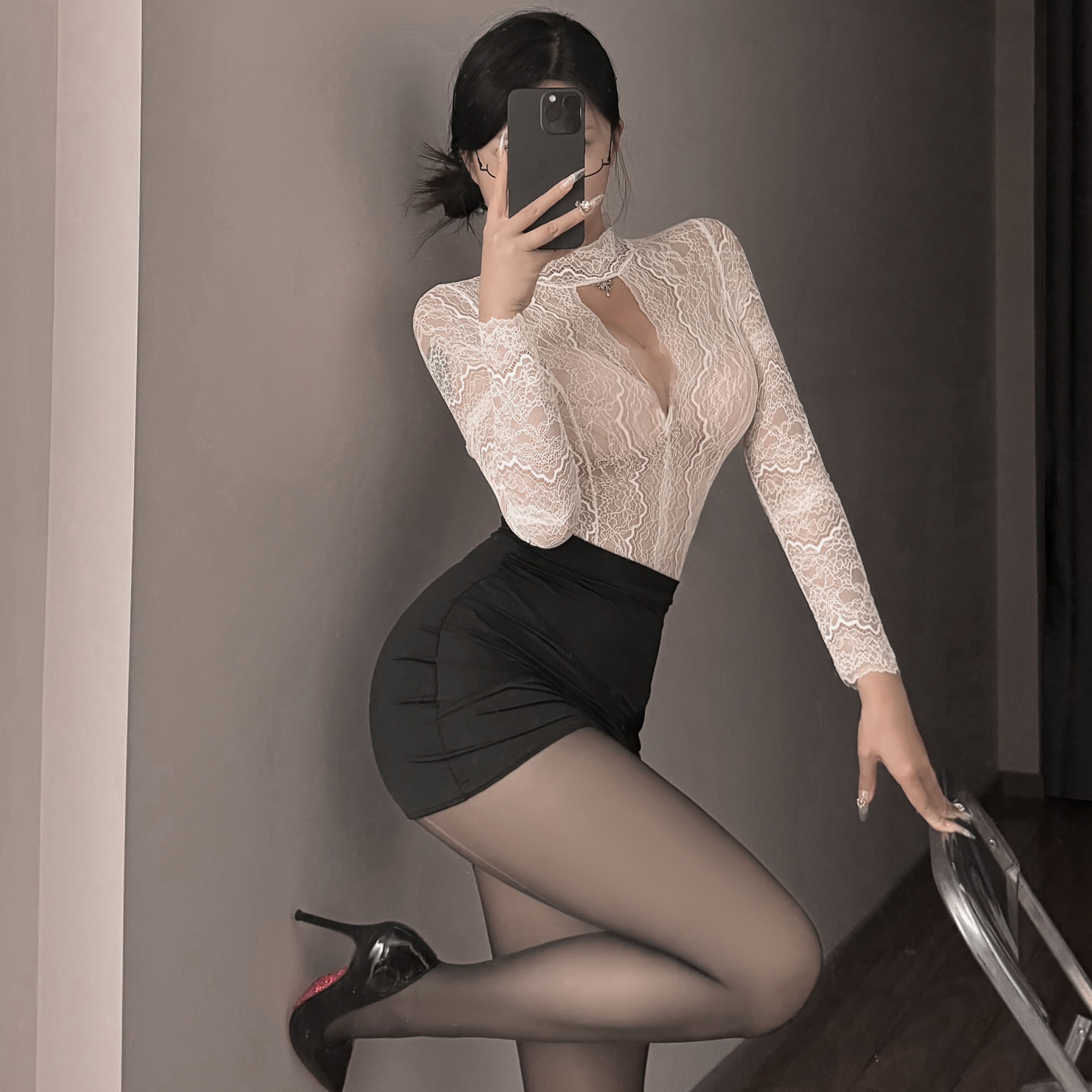 性感御姐秘书装cosplay老师纯欲包臀裙教师制服办公室女郎OL套装