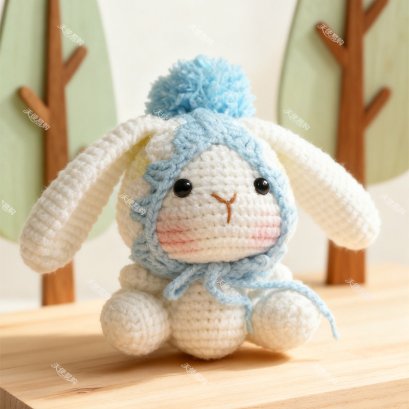 毛线手工钩织玩偶成品可爱编织玩偶定制祖母格兔子挂件小礼物,节庆用品/礼品,创意玩偶,淘宝优惠券,粉丝福利购,淘宝优惠卷