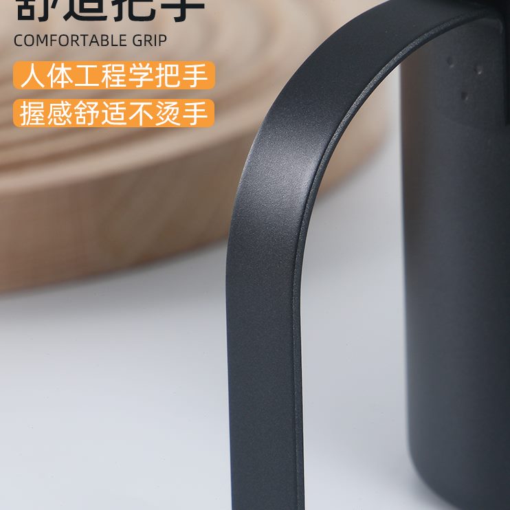 不锈钢双层手动打奶器奶泡打泡器发泡牛奶机咖啡杯加厚壶花式拿铁