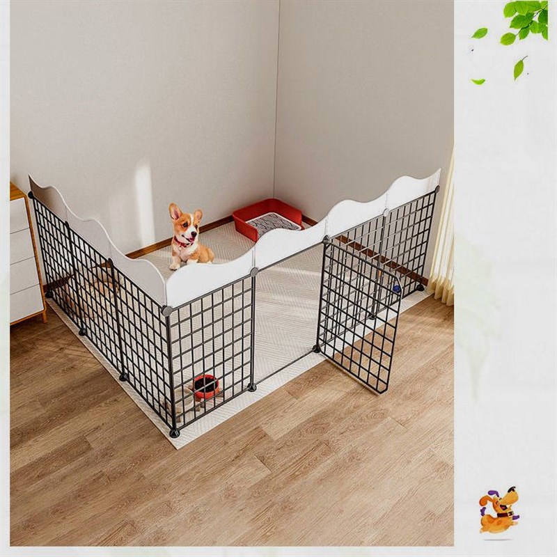 狗狗围栏宠物小型犬柯基隔离门栅栏室内自由家用围栏式狗笼子