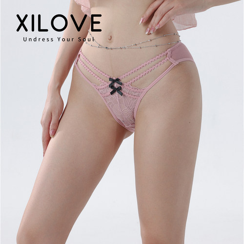玺爱情趣内裤女性感蕾丝细带调情火辣床上挑逗内衣诱惑激情透视款