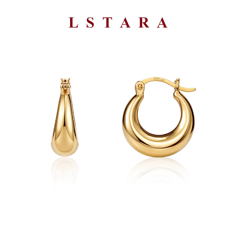 LSTARA18K金月牙耳圈