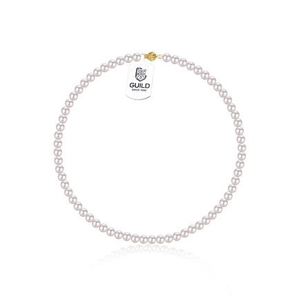 LSTARA/爱丝塔 欧若拉极光淡水珍珠项链女18K金灯笼扣吉尔德大证