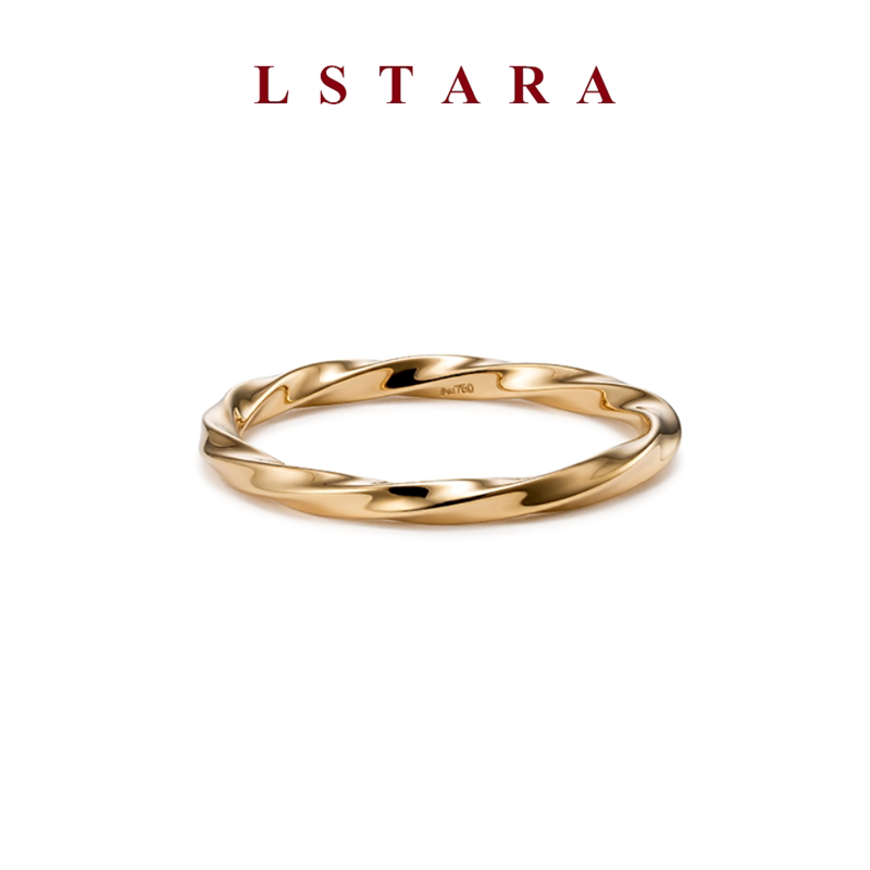 LSTARA18K金莫比乌斯环戒指