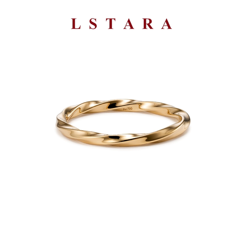 LSTARA18K金莫比乌斯环戒指